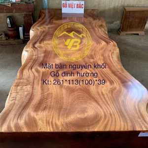 Mặt bàn nguyên khối gỗ Đinh Hương siêu Vip BGNK15 1