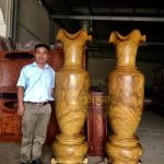 Đôi Lục Bình gỗ Cẩm Vàng khách hàng Phú Thọ chốt